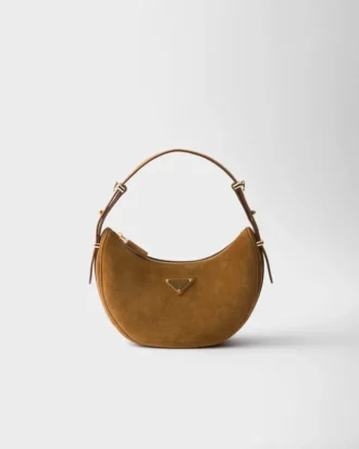 Prada Arqua Suede Shoulder Bag