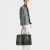 Prada Bonnie Antiqued Leather Tote Bag