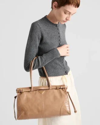 Prada Bonnie Large Leather Handbag