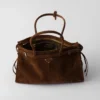 Prada Bonnie Large Suede Handbag