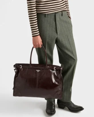 Prada Bonnie Leather Tote Bag