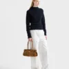 Prada Bonnie Medium Suede Handbag