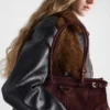 Prada Bonnie Medium Suede Handbag