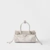 Prada Bonnie Small Printed Linen and Leather Handbag