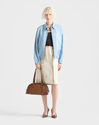 Prada Bowling Medium Top-Handle Leather Bag