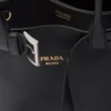 Prada Buckle Large Leather Handbag with Belt
