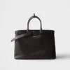 Prada Buckle Leather Bag with Belt