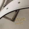Prada Buckle Leather Bucket Bag with Belt