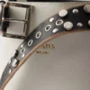 Prada Buckle Leather Bucket Bag with Studded Belt