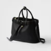 Prada Buckle Medium Leather Handbag with Belt