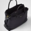 Prada Buckle Medium Leather Handbag with Double Belt