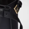 Prada Buckle Medium Leather Handbag with Double Belt