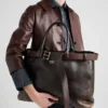 Prada Buckle Nappa Leather Bag with Belt