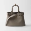 Prada Buckle Small Leather Handbag with Belt