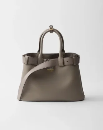 Prada Buckle Small Leather Handbag with Belt