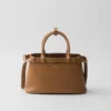 Prada Buckle Small Leather Handbag with Double Belt