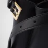 Prada Buckle Small Leather Handbag with Double Belt