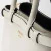 Prada Buckle Small Leather Handbag with Double Belt