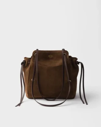 Prada Carry Medium Suede Tote Bag
