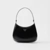 Prada Cleo Brushed Leather Shoulder Bag