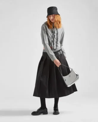 Prada Cleo Brushed Leather Shoulder Bag