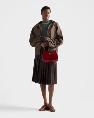 Prada Cleo Brushed Leather Shoulder Bag