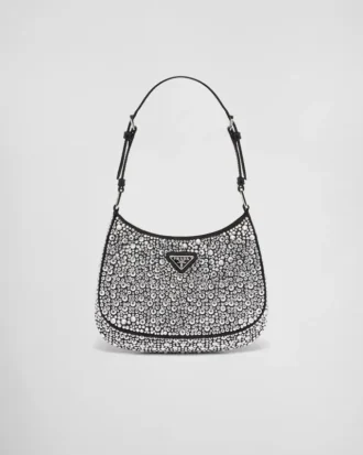 Prada Cleo Satin Bag with Crystals