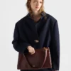 Prada Etude Large Leather Shoulder Bag