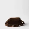 Prada Explore Medium Suede Shoulder Bag with Flap