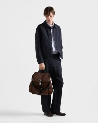 Prada Explore Re-Nylon and Leather Backpack