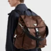 Prada Explore Re-Nylon and Leather Backpack