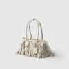 Prada Galleria Medium Nappa Leather Bag with Fringe and Studs