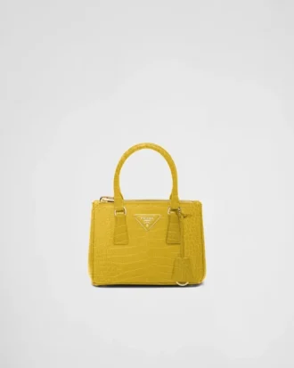 Prada Galleria Mini Crocodile Leather Bag