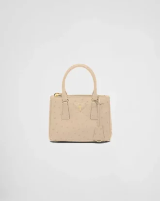 Prada Galleria Mini Ostrich Leather Bag