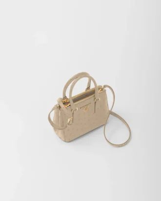 Prada Galleria Mini Ostrich Leather Bag
