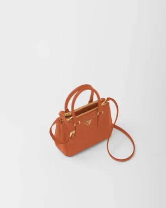 Prada Galleria Mini Ostrich Leather Bag