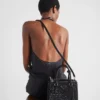Prada Galleria Mini Satin Bag with Crystals