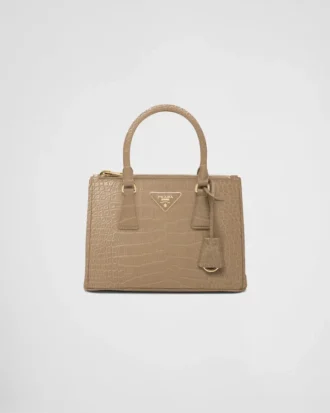 Prada Galleria Small Crocodile Leather Bag