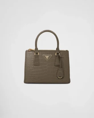 Prada Galleria Small Crocodile Leather Bag