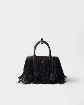 Prada Galleria Small Leather Bag with Fringe