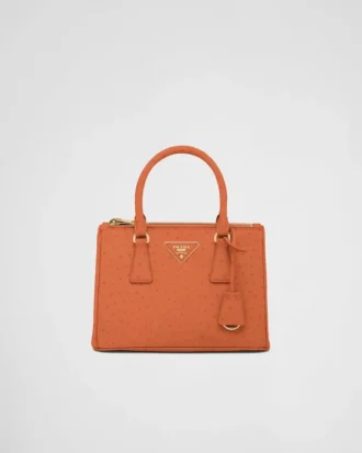 Prada Galleria Small Ostrich Leather Bag