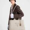 Prada Jardiniare Extra-Large Linen Blend Tote Bag