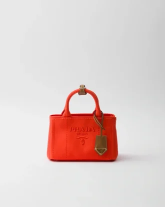 Prada Jardiniare Mini Cotton Canvas Handbag