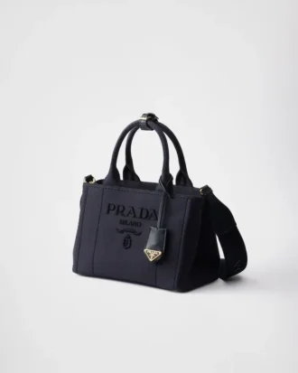 Prada Jardiniare Small Cotton Canvas Handbag