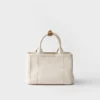 Prada Jardiniare Small Linen Blend Handbag