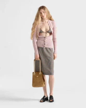 Prada Mariner Small Suede Bucket Bag