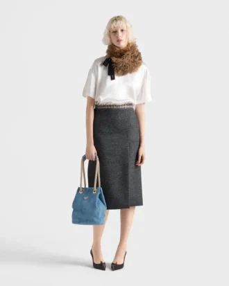 Prada Mariner Small Suede Bucket Bag