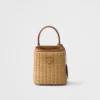 Prada Panier Mini Wicker and Leather Bag