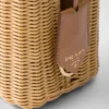 Prada Panier Mini Wicker and Leather Bag