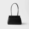 Prada Passage Medium Leather Bag with Re-Nylon Flap